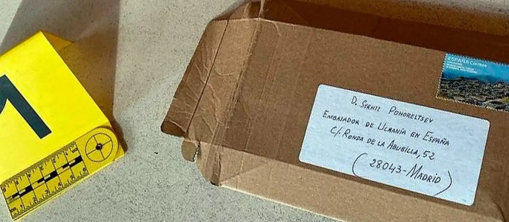 La carta explosiva enviada al embajador de Ucrania