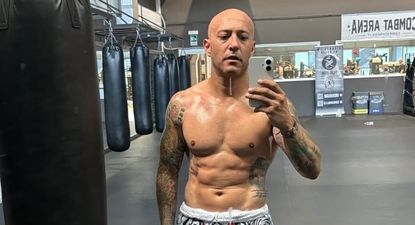 Ernesto Javier Chevantón en el gimnasio