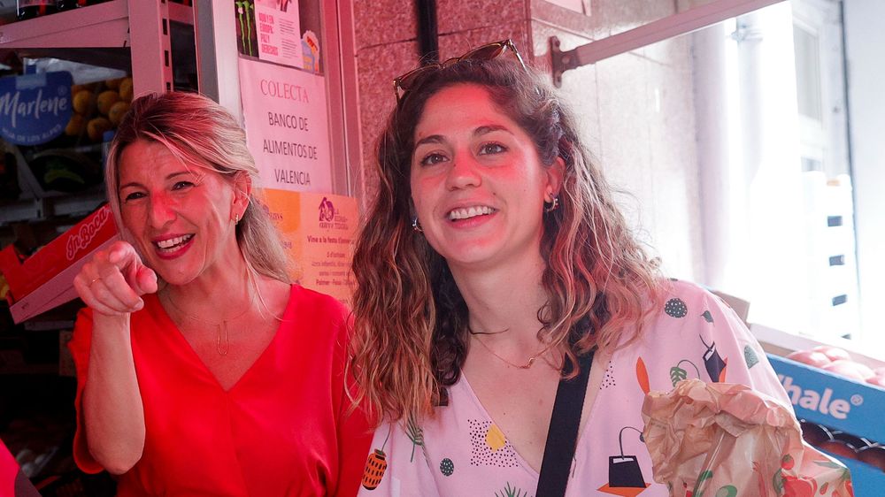 Yolanda Díaz y Lara Hernández, de Sumar