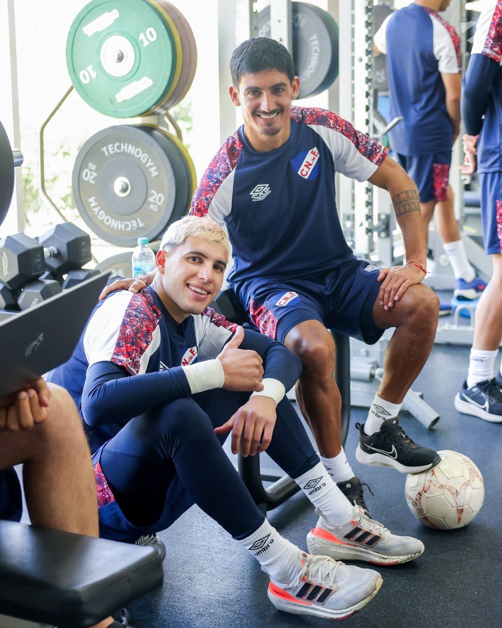 Ignacio Suárez y Lucas Rodríguez en la pretemporada 2026 de Nacional