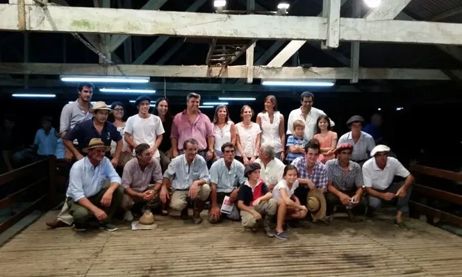 Integrantes de las cabañas y del escritorio en el remate del año pasado