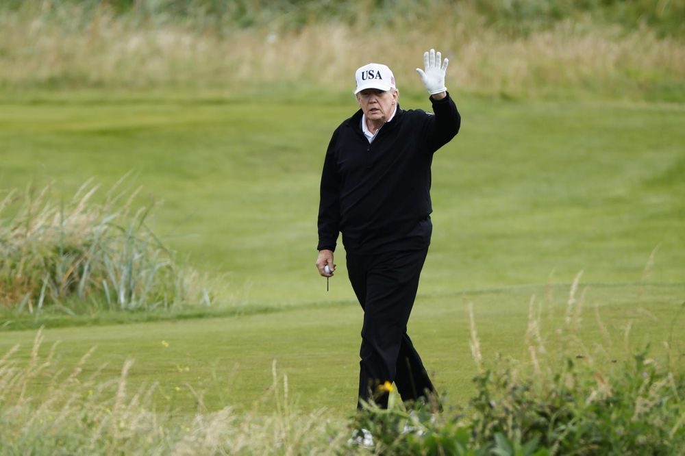 Donald Trump, durante su reciente visita a Escocia.