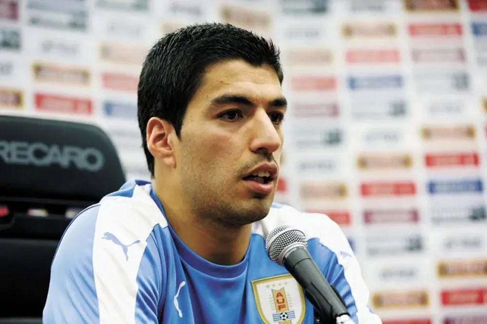 Luis Suárez en conferencia de prensa