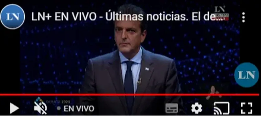 Sergio Massa en la apertura de su exposición