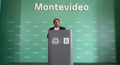 El intendente de Montevideo, Mauricio Zunino, en la Rendición de Cuentas 2024