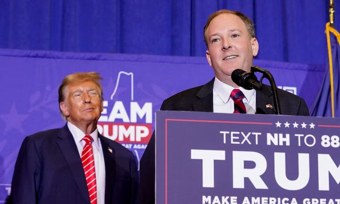 El administrador de EPA, Lee Zeldin, junto a Trump durante la campaña