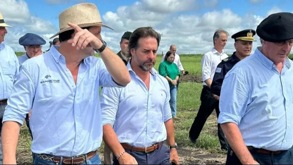Lacalle Pou en el departamento de Soriano.