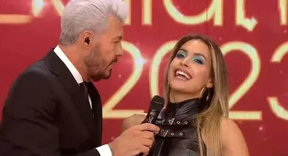 Marcelo Tinelli y Milett Figueroa