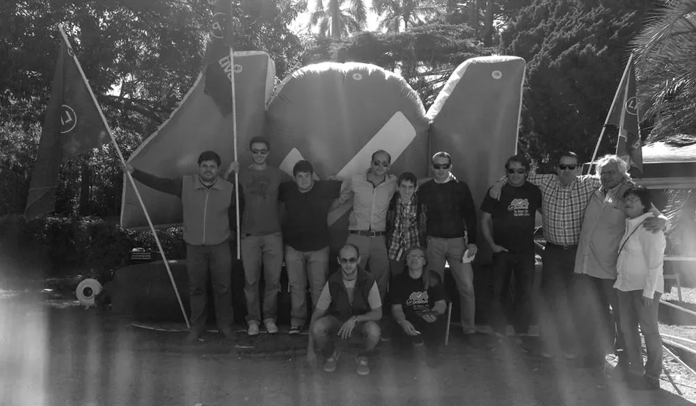 El inflable de Lacalle Pou