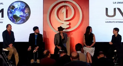 La periodista científica de La Nación Nora Bär, la modelo y presentadora colombiana Taliana Vargas, el cantante argentino Axel y el ganador de la edición pasada Gino Tubaro