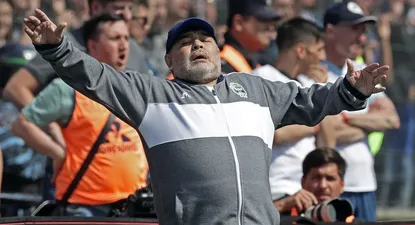 Diego Maradona como director técnico de Gimnasia y Esgrima de La Plata