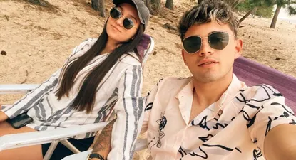 Nahuel Herrera con su novia, Nadia