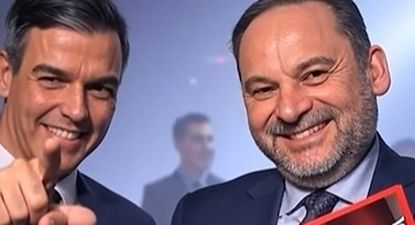 Imagen generada a través de Inteligencia Artificial (IA) por el Partido Popular en la que figuran Pedro Sánchez y José Luis Ábalos.