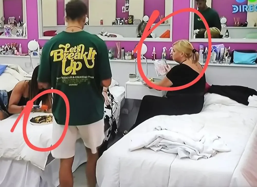 Virginia escondiendo jamón en GH