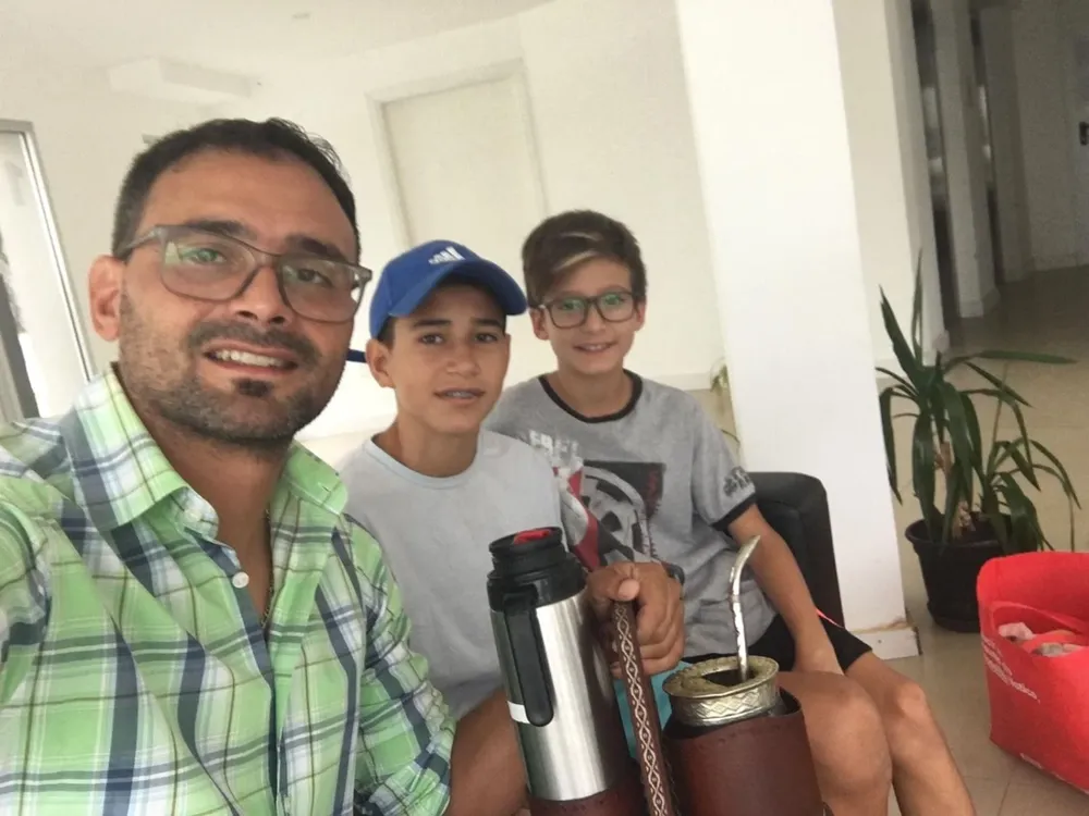 Matías Rosa y sus hijos