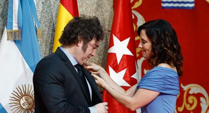 Presidente de Argentina, Javier Milei, y presidenta de Madrid, Isabel Díaz Ayuso.