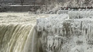 La increíble ola de frío que congeló las cataratas del Niágara