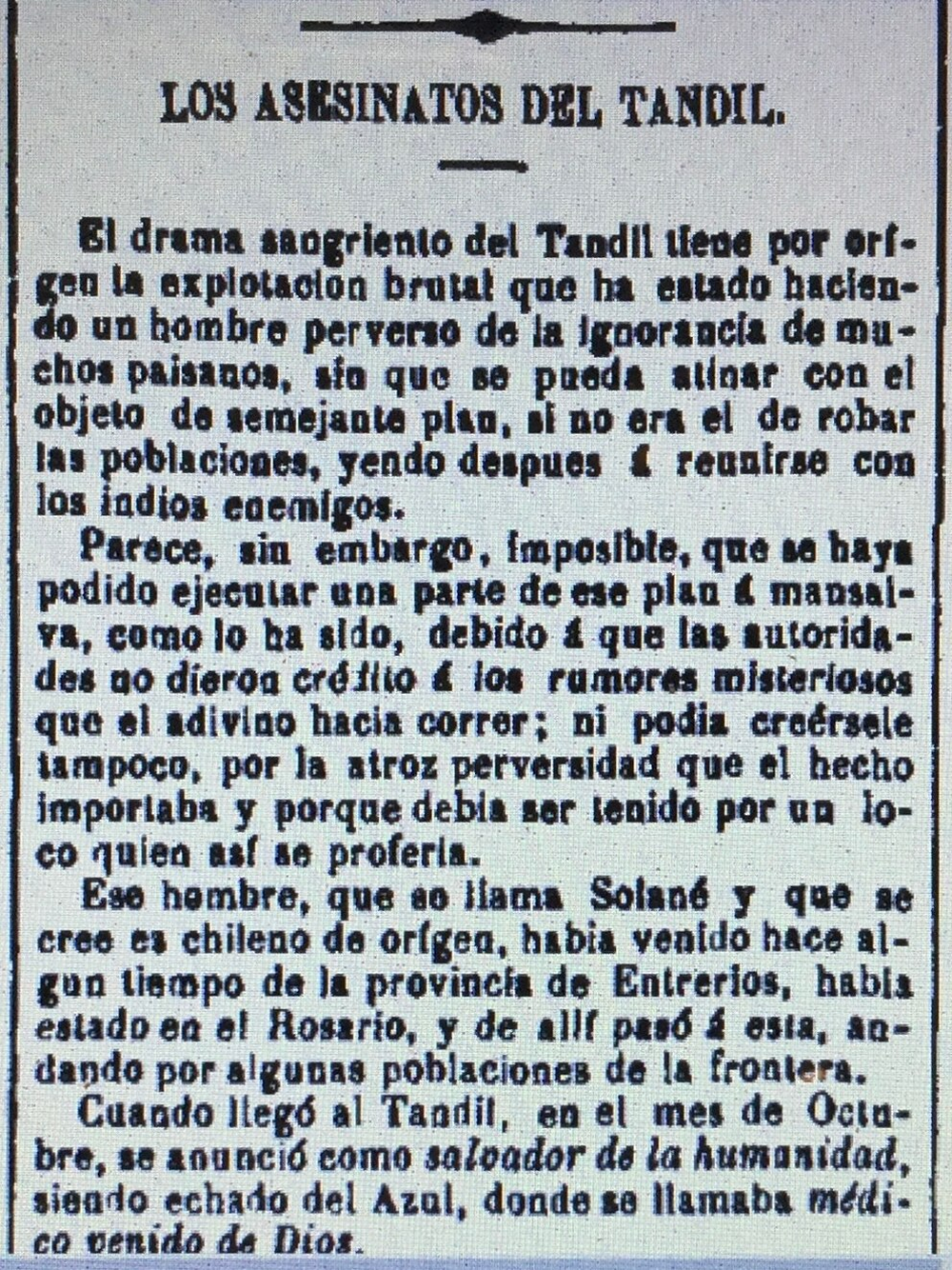 La noticia salió en diarios nacionales y extranjeros