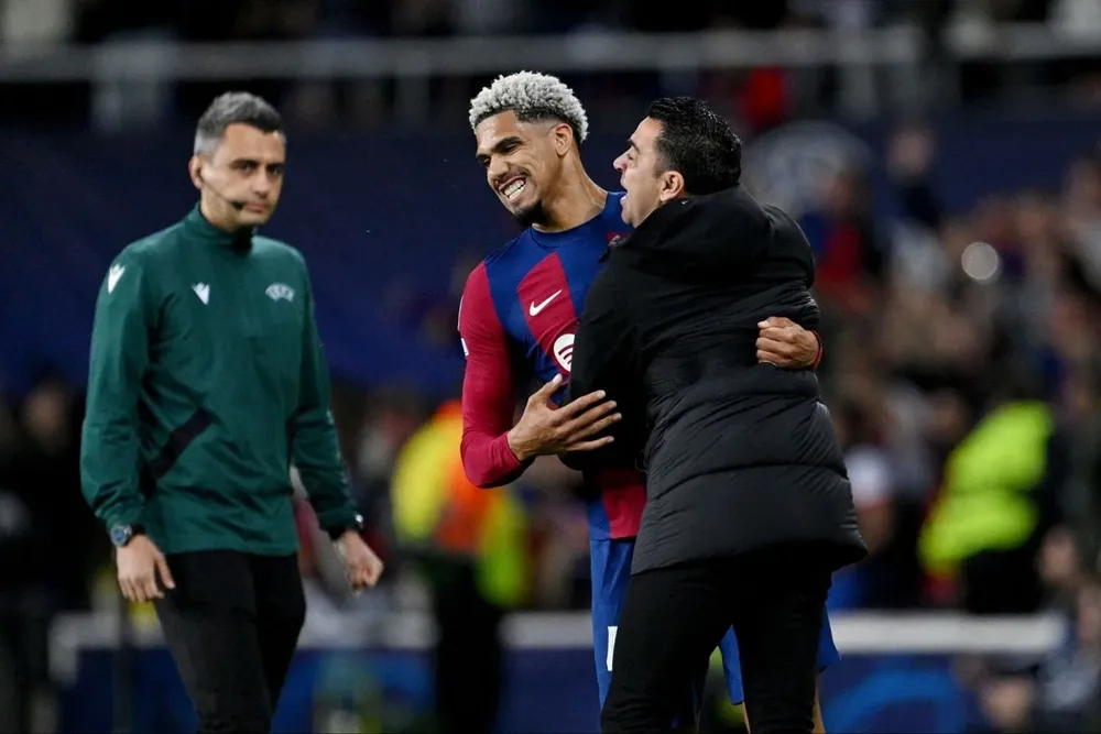 Xavi tras el partido.