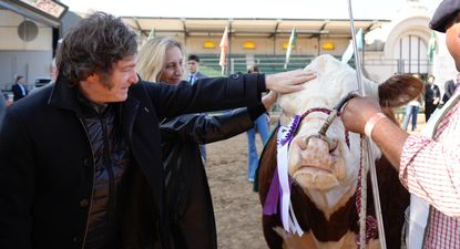 El presidente Milei visitó la exposición de Criadores de Hereford tras el atentado a la sede de la Sociedad Rural Argentina