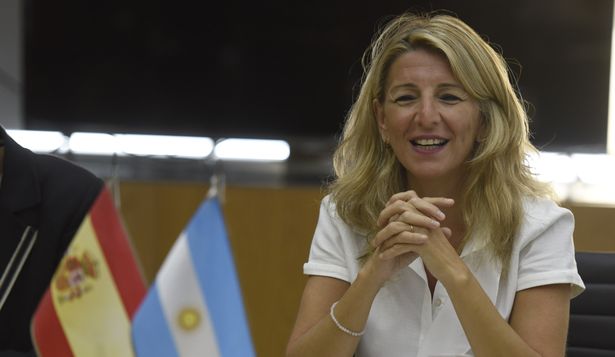 La vicepresidenta del Gobierno español, Yolanda Díaz