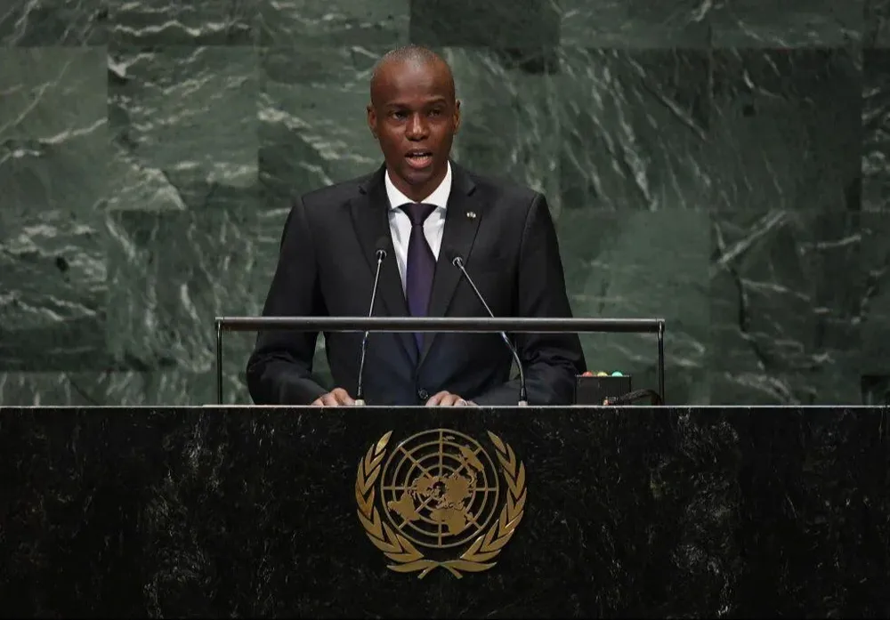 Jovenel Moise en la ONU, tres años antes de su asesinato.