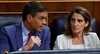 edro Sánchez y Teresa Ribera, en el Congreso.
