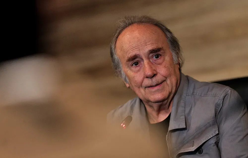 El cantante Joan Manuel Serrat, en Harvard.