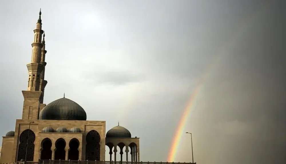 Arcoíris sobre en Beit Lahiya, en la Franja de Gaza