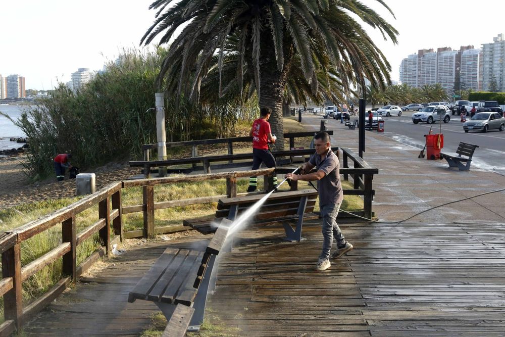 Punta del Este tras los festejos de Año Nuevo