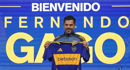 riquelme presento a gago como dt de boca: vengo con muchas ganas de lograr algo importante