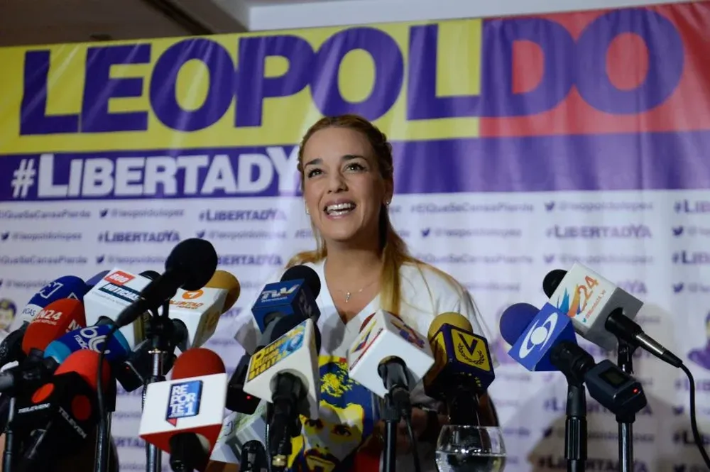 Lilian Tintori, esposa del líder de la oposición venezolana encarcelado Leopoldo López