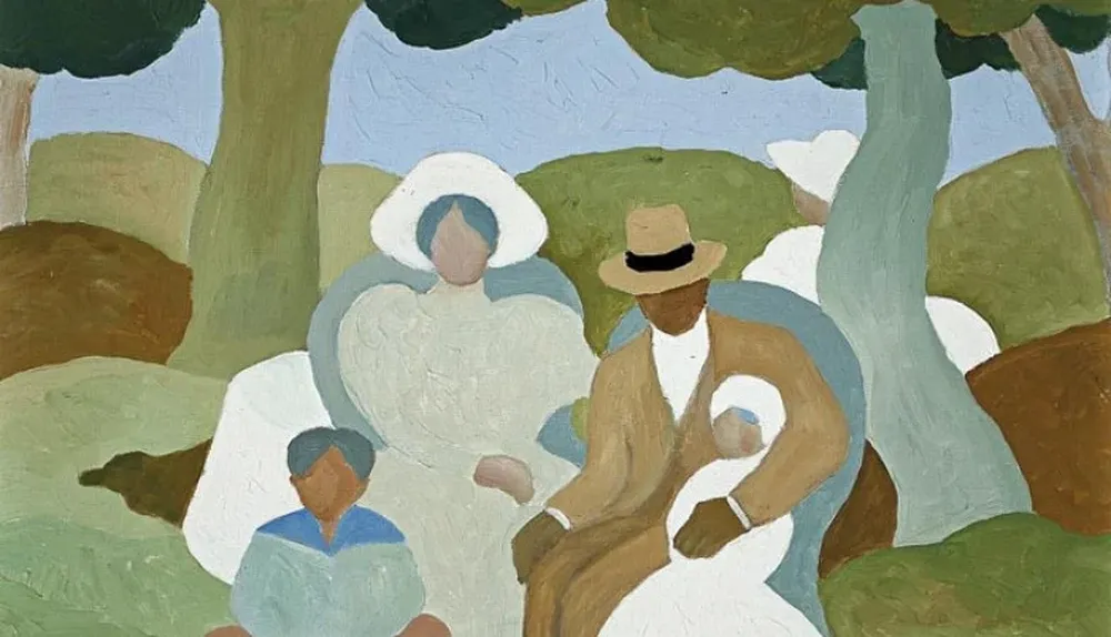 La familia, un óleo sobre tela del pintor Alfredo Zorrilla de San Martín