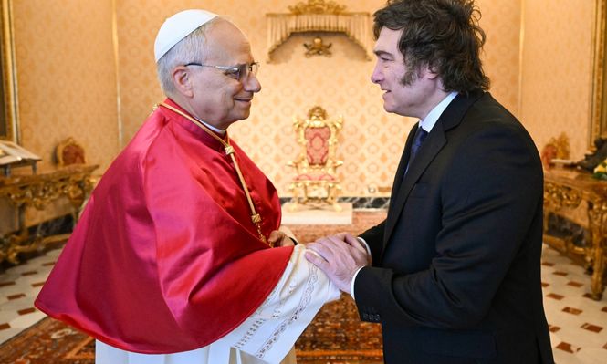 Video: los detalles del encuentro entre el Papa León XIV y Javier Milei