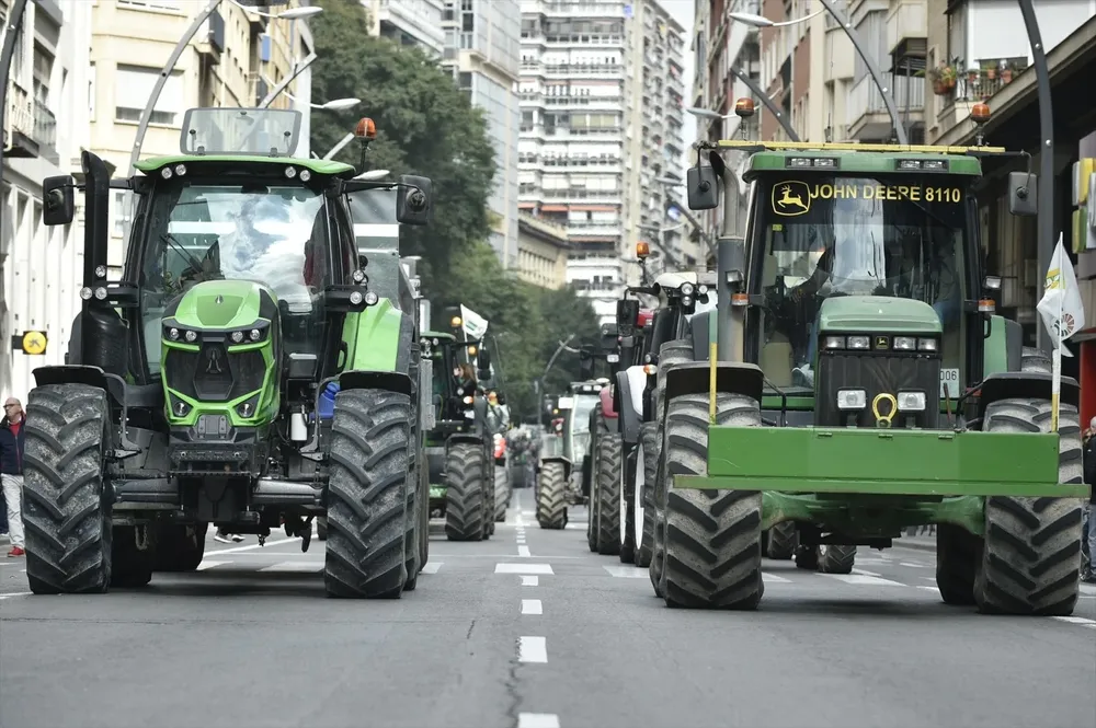 Los agricultores españoles protestan contra el acuerdo con el Mercosur