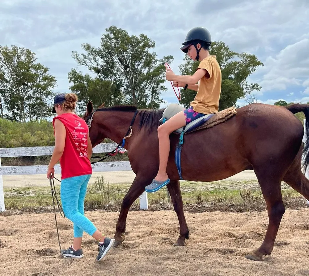 Los caballos que están en el centro de equinoterapia fueron donados.