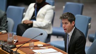 Sam Altman en la sesión extraordinaria del Consejo de Seguridad de la ONU.