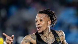 Abel Hernández y su festejo