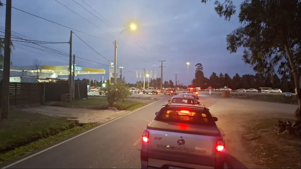 Filas de autos en Punta del Este