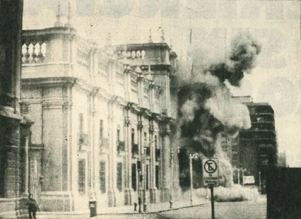 El bombardeo del palacio de La Moneda, el 11 de setiembre de 1973