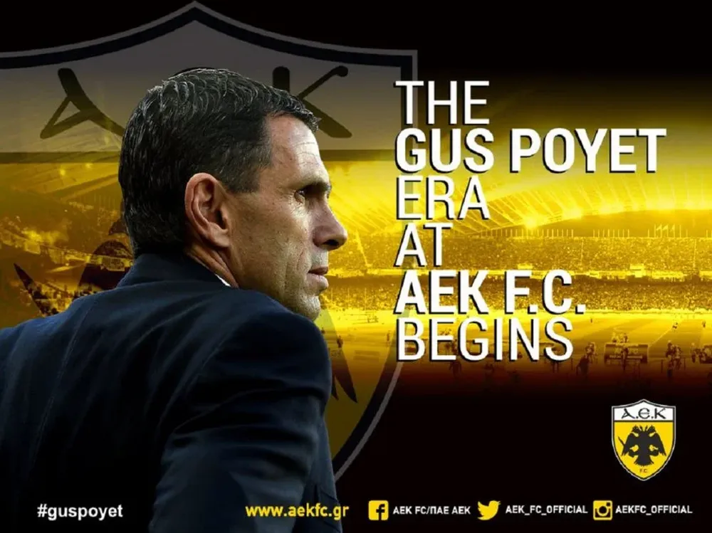 Poyet fue presentado en las redes de AEK