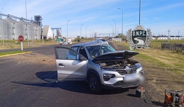 Así terminó el auto en el que iban los tres ciudadanos alemanes