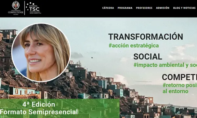 El máster de Begoña Gómez todavía aparece en la web de la universidad