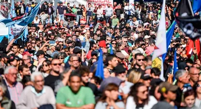 Acto del PIT-CNT realizado el lunes 1° de mayo.