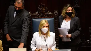 La presidenta de la Cámara de Senadores, Beatriz Argimón