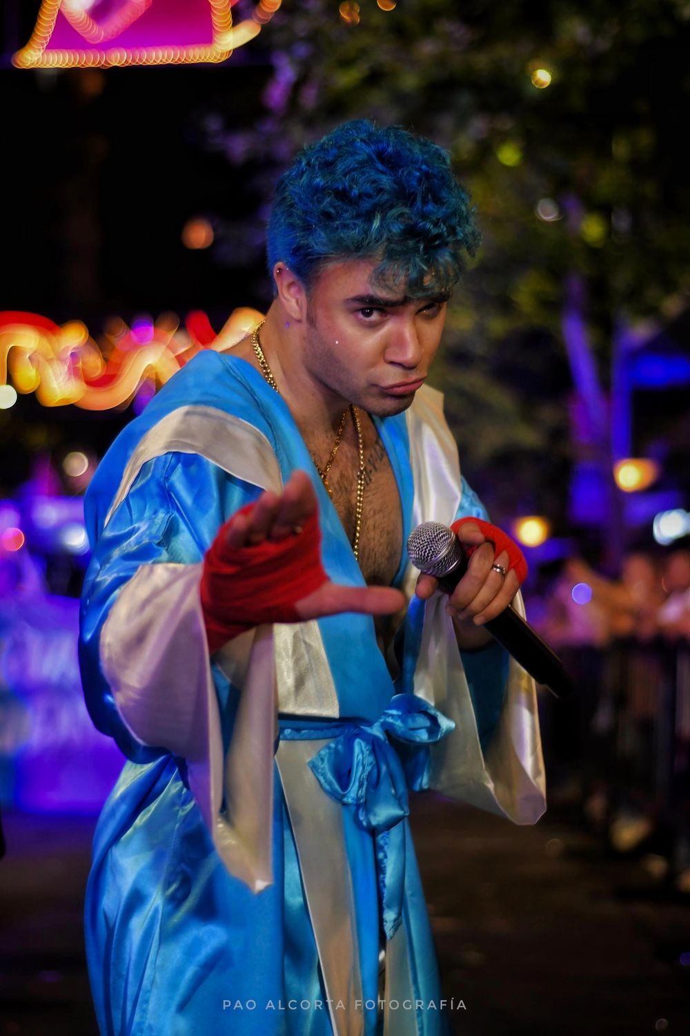 Concurso de carnaval: Fabrizio, como Rodrigo, en Los Muchachos 2025.