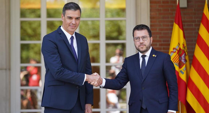 Pedro Sánchez y Pere Aragonés.