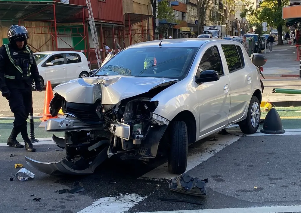 Así quedó el auto