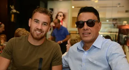 Junior y Gerardo Arias, en la producción fotográfica de Referí.