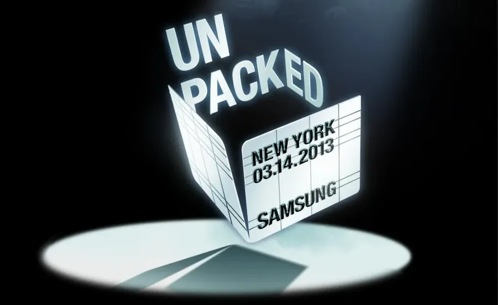 ¿Listo para el show?, dice la invitación de Samsung (que en inglés juega con la preposición for y el número four) a la presentación del próximo Galaxy para el 14 de marzo en Nueva York